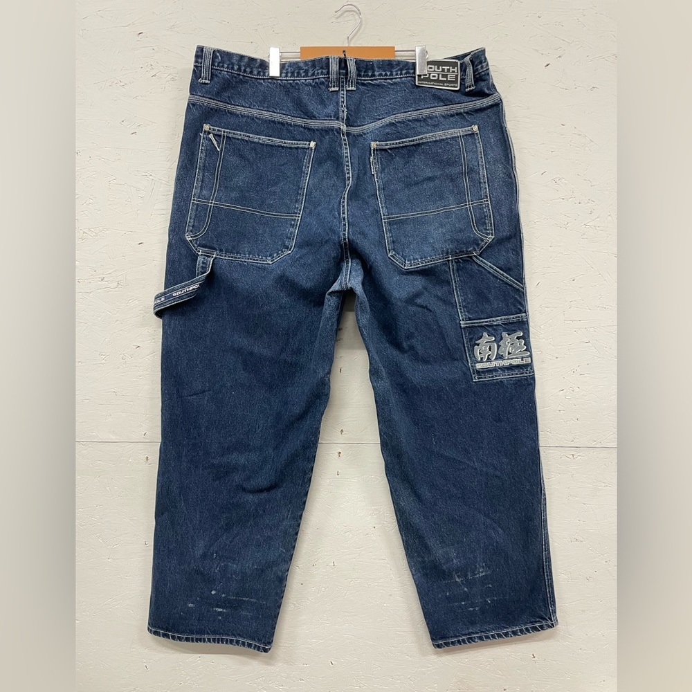 Vintage Y2K South Pole Embroidered Baggy  Carpenter Denim Jeans, Size 48